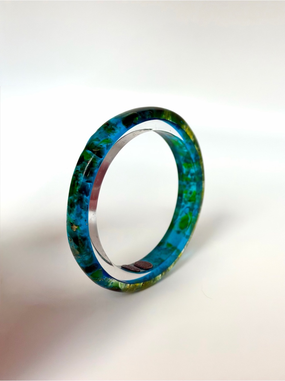 Vintage Angelo Tarlazzi La Porte Bleue Lucite Bangle 1980s